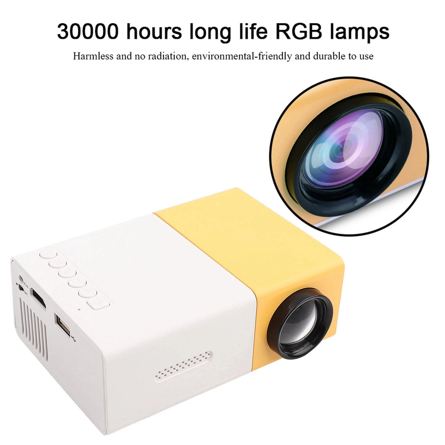 Mini Projecteur LED 1080P – Compact & Portable pour Films, Jeux & Voyage