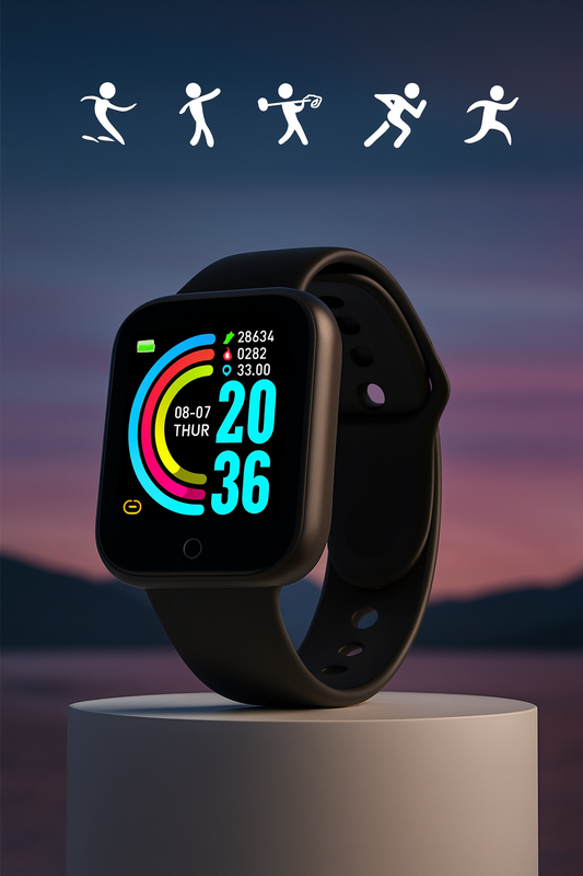 Montre Connectée Homme/Femme – Bluetooth, Musique & Suivi Santé