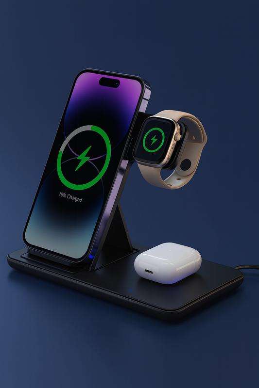 Station de Charge Sans Fil 3-en-1 30W – iPhone, Apple Watch & AirPods
