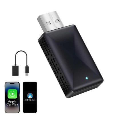 Adaptateur CarPlay Sans Fil 2-en-1 2025 – CarPlay & Android Auto USB-C