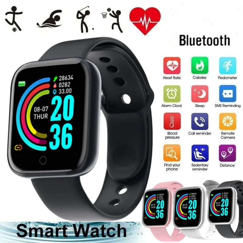 Montre Connectée Homme/Femme – Bluetooth, Musique & Suivi Santé