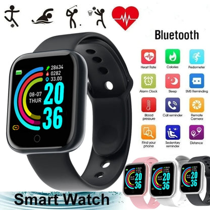 Montre Connectée Homme/Femme – Bluetooth, Musique & Suivi Santé